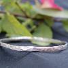 SOLD Forged and hammered fine silver bangle bracelet.  $95