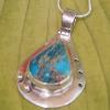 SOLD  Seabed Jasper and Fine silver pendant.  $195