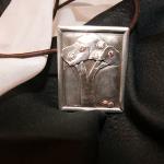 Fine Silver and Copper Apple Tree Frame   $125